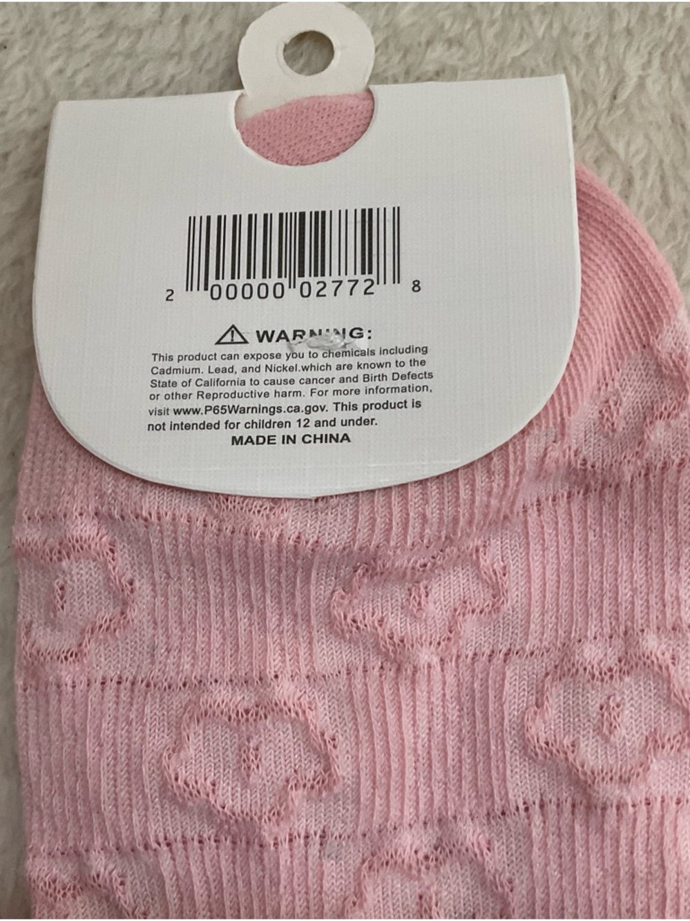 Pink Patterned Women's Socks - Picture 3 of 4